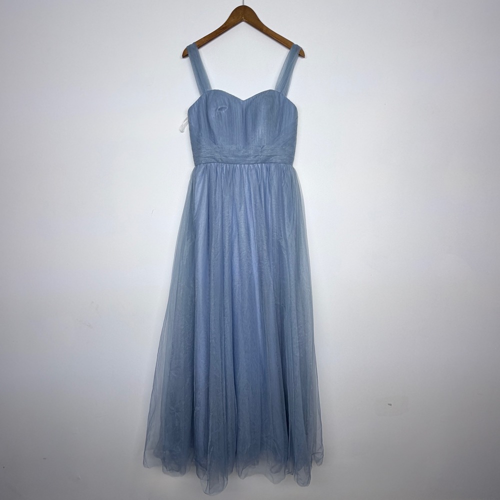 Yishaer Blue Tulle Formal Gown Sweetheart Corset Back Maxi Dress Size 8 NEW